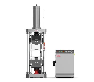 Máquina de ensayo universal servohidráulica, espacio único, agarre de acción lateral