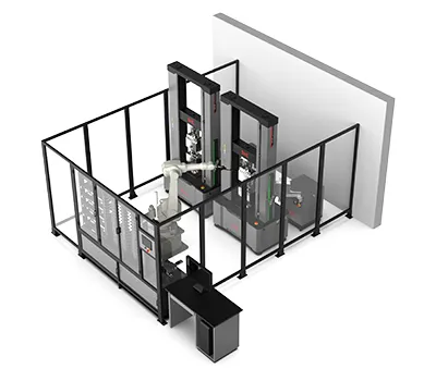 Sistema automatizado robótico de prueba de tracción de barras
